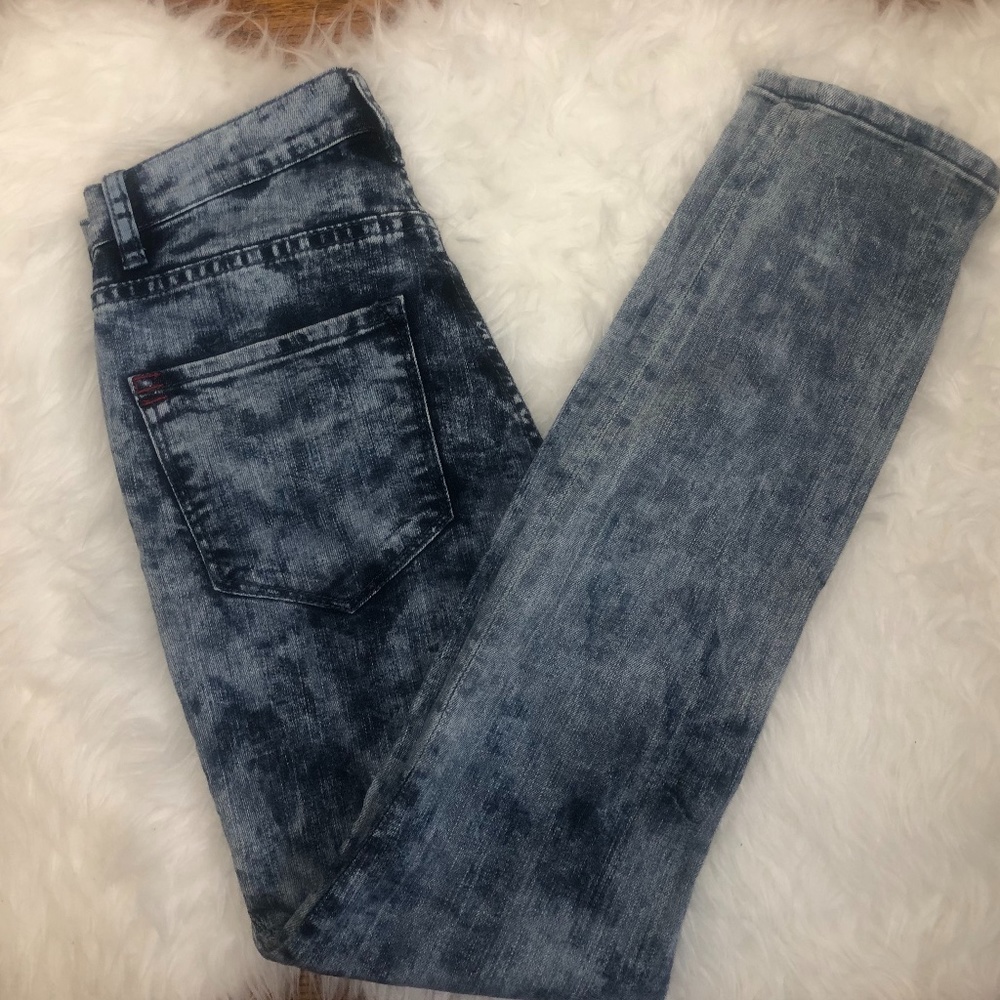 BDG HIGH RISE stretch skinny TieDye ankle New grey